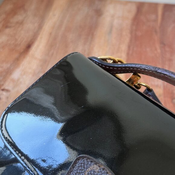 Louis Vuitton MONOGRAM VERNIS AND CANVAS Cherrywood BB Black w/Strap - Picture 4 of 14